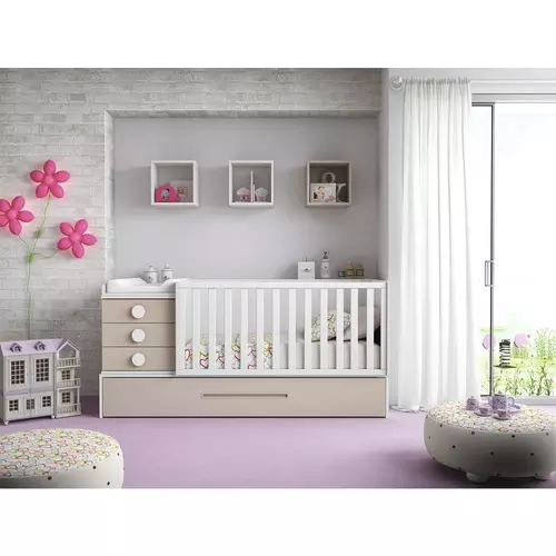 Cuna para bebé convertible a habitación infantil gl D0044