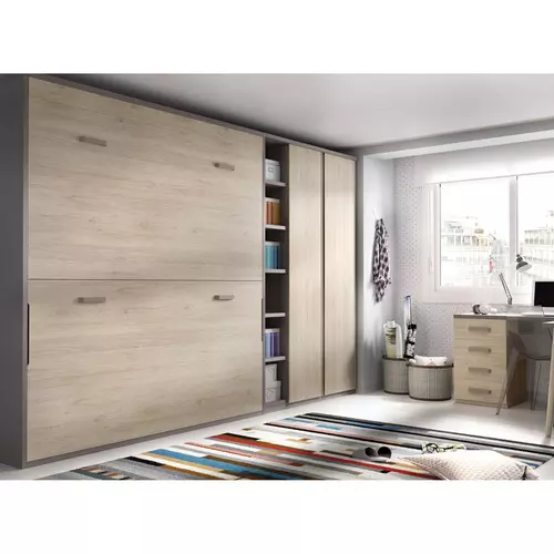 Litera abatible horizontal con estanterias H417
