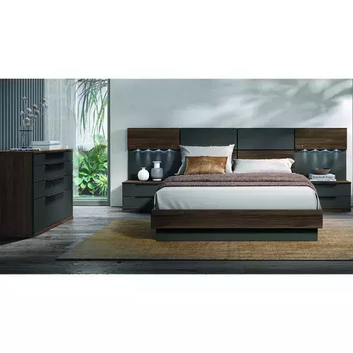 Dormitorio versión oscura de matrimonio 