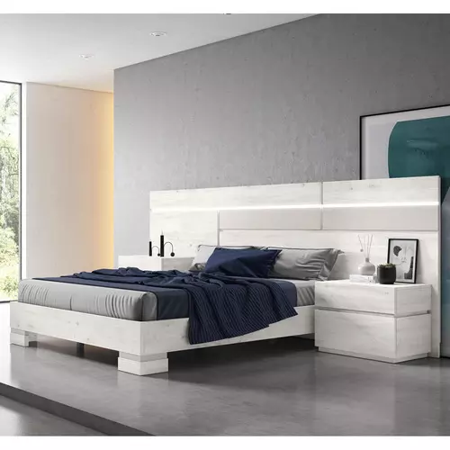 Pack de dormitorio con soporte ergonómico y cabecero integrado en Madrid