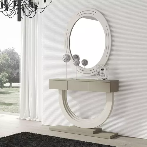 Mueble recibidor de diseño compacto y estructura ligera en Madrid