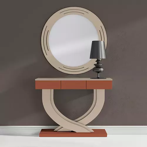 Mueble recibidor de diseño distinguido y estructura ligera en Madrid