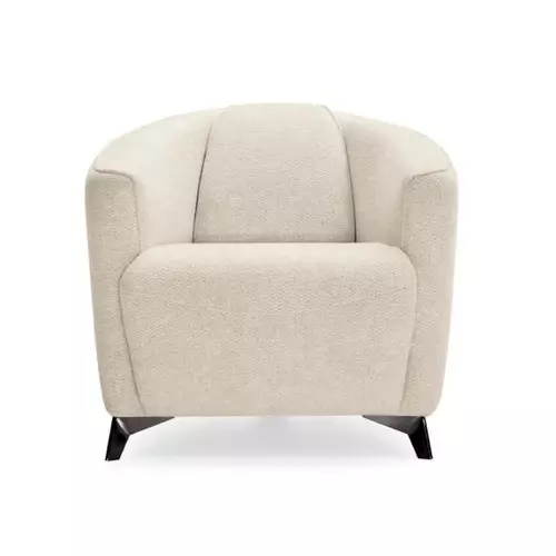 Sillón cómodo con reposabrazos y patas metálicas