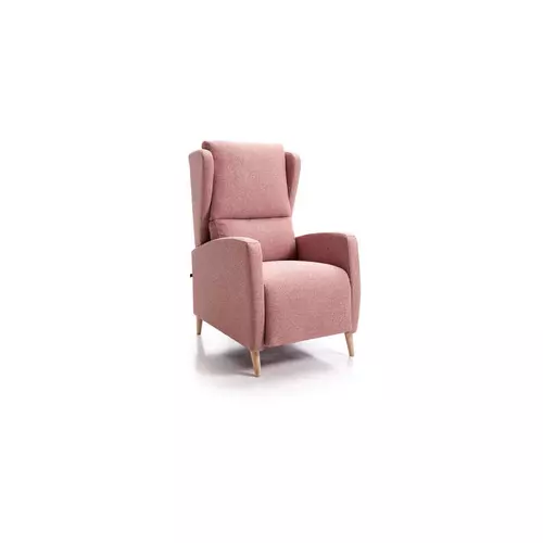 Sillón con patas de madera maciza