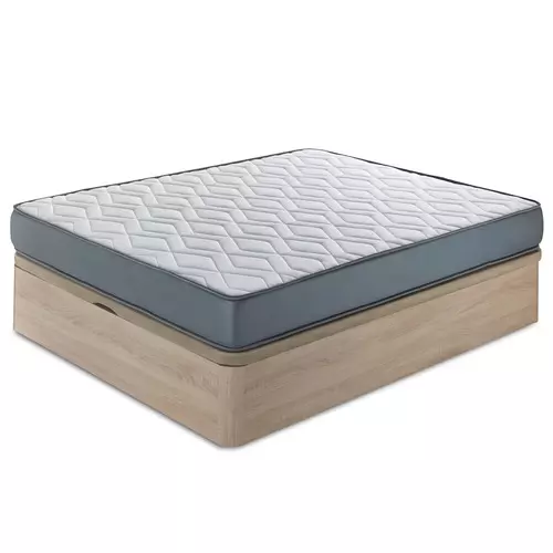 Pack canape de madera robusta y colchon de alta densidad