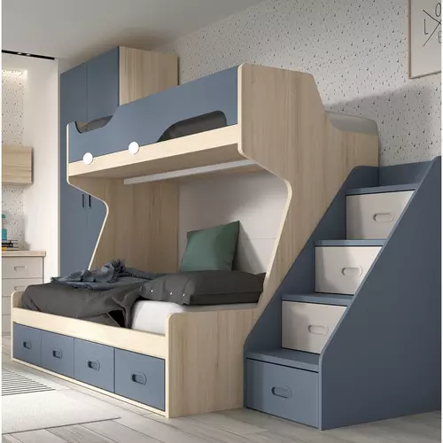 Litera Mixta con Cama Inferior de Matrimonio