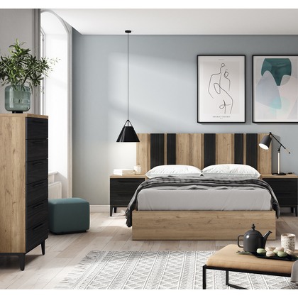 Dormitorio de Matrimonio con Cabecero y Estilo Moderno