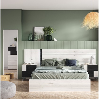 Dormitorio de matrimonio con cabecero personalizable