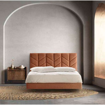 Cabecero personalizable en color Rojo Caldera y tonos naturales