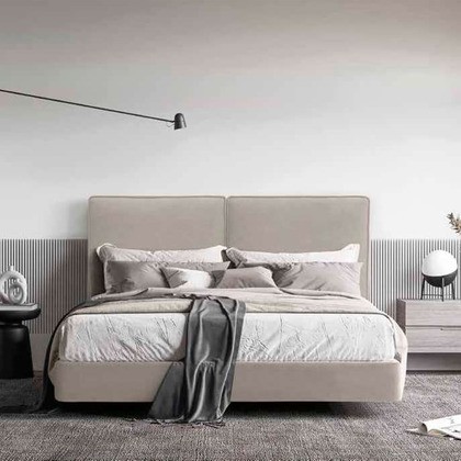 Cabecero de doble panel con diseño simétrico y minimalista en Madrid