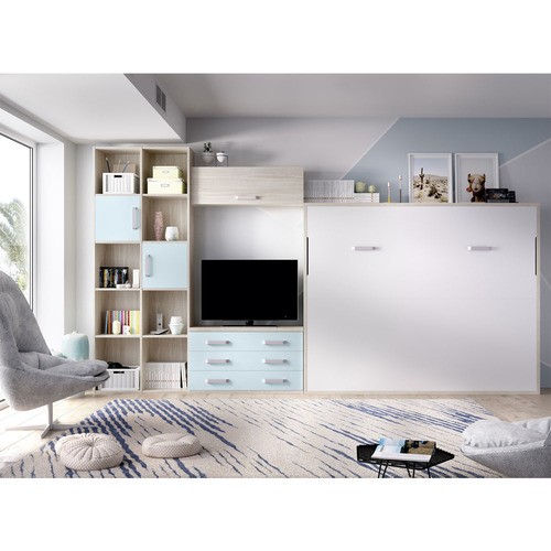 Cama abatible horizontal de matrimonio con apertura automática en Madrid