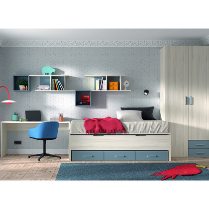 Habitación juvenil con armario W003
